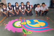 P Chandra International School-Rangoli Competition